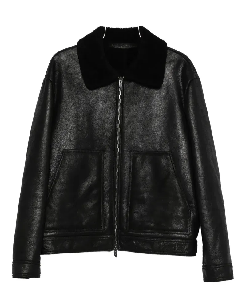 Salvatore Santoro Jacke mit Shearling-Kragen - Schwarz Schwarz