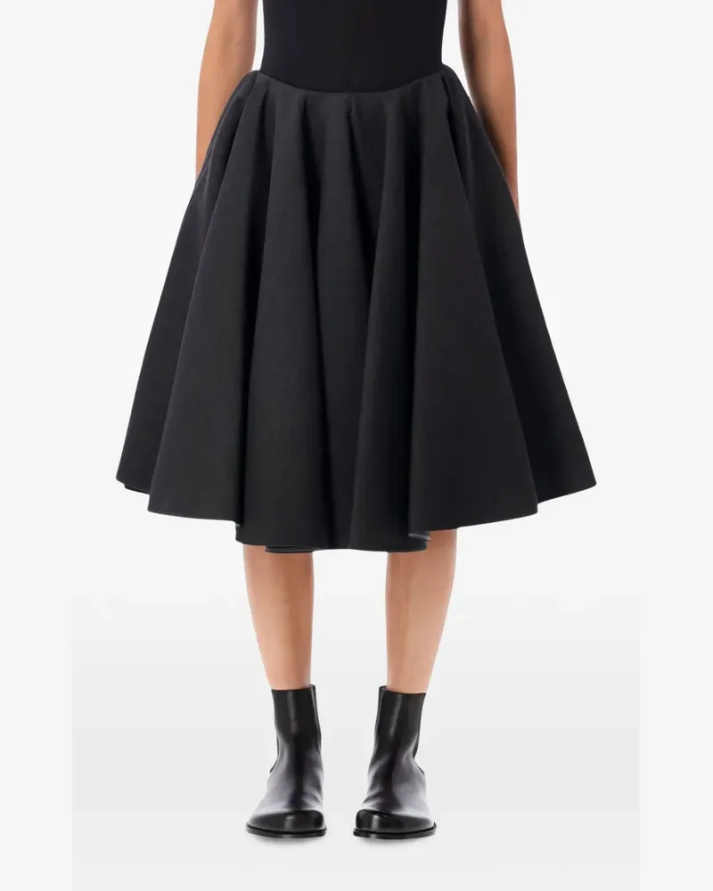 AMI Paris grey midi peplum wool skirt - Schwarz Schwarz