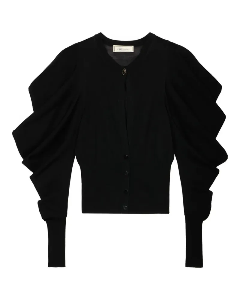 Blumarine Cardigan mit Puffärmeln - Schwarz Schwarz