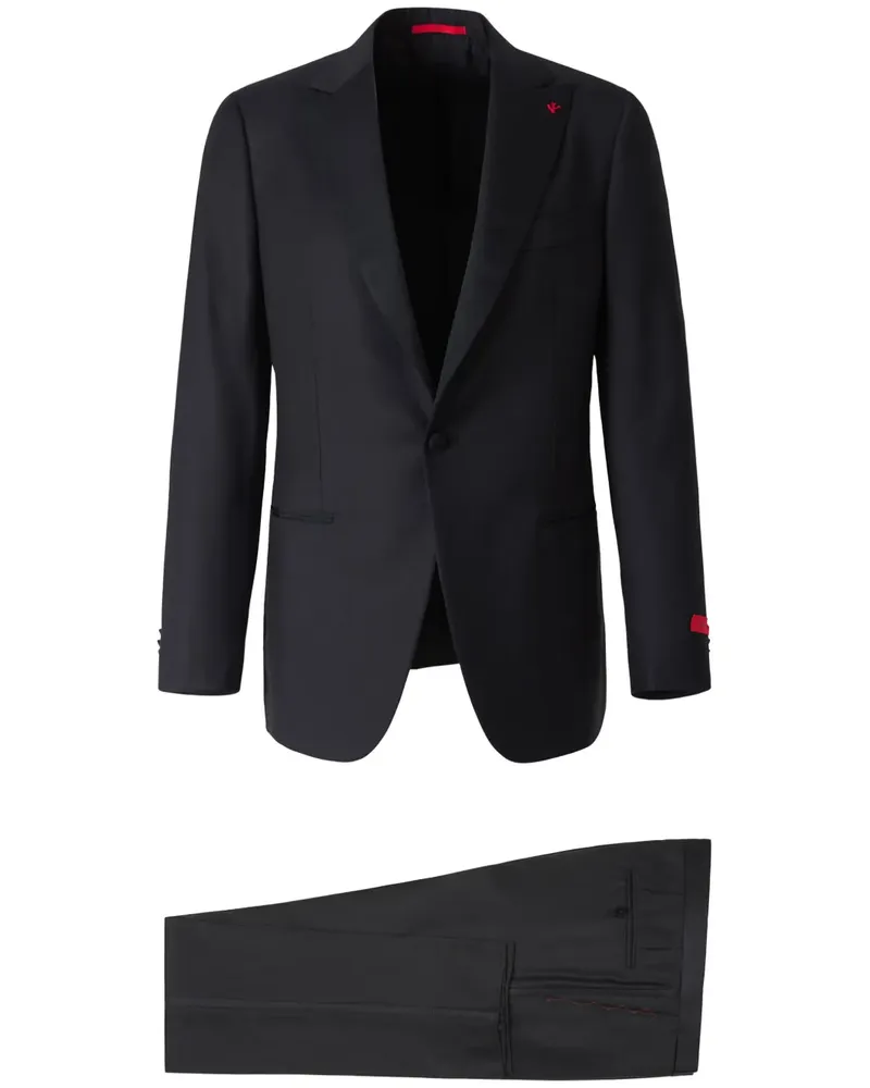 Isaia Einreihiger Anzug - Schwarz Schwarz