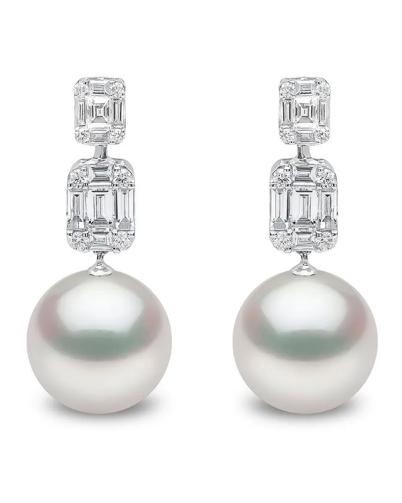 YOKO London 18kt Weißgoldohrringe mit Perlen - Silber Silber