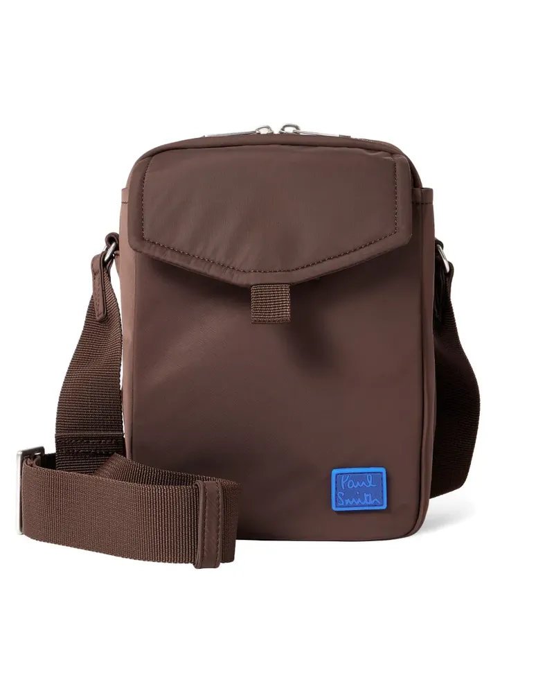 Paul Smith Kuriertasche mit Klappentasche - Braun Braun