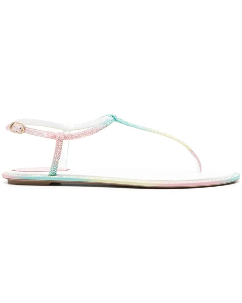 René Caovilla Flache Diana Burano Sandalen - Grün Grün