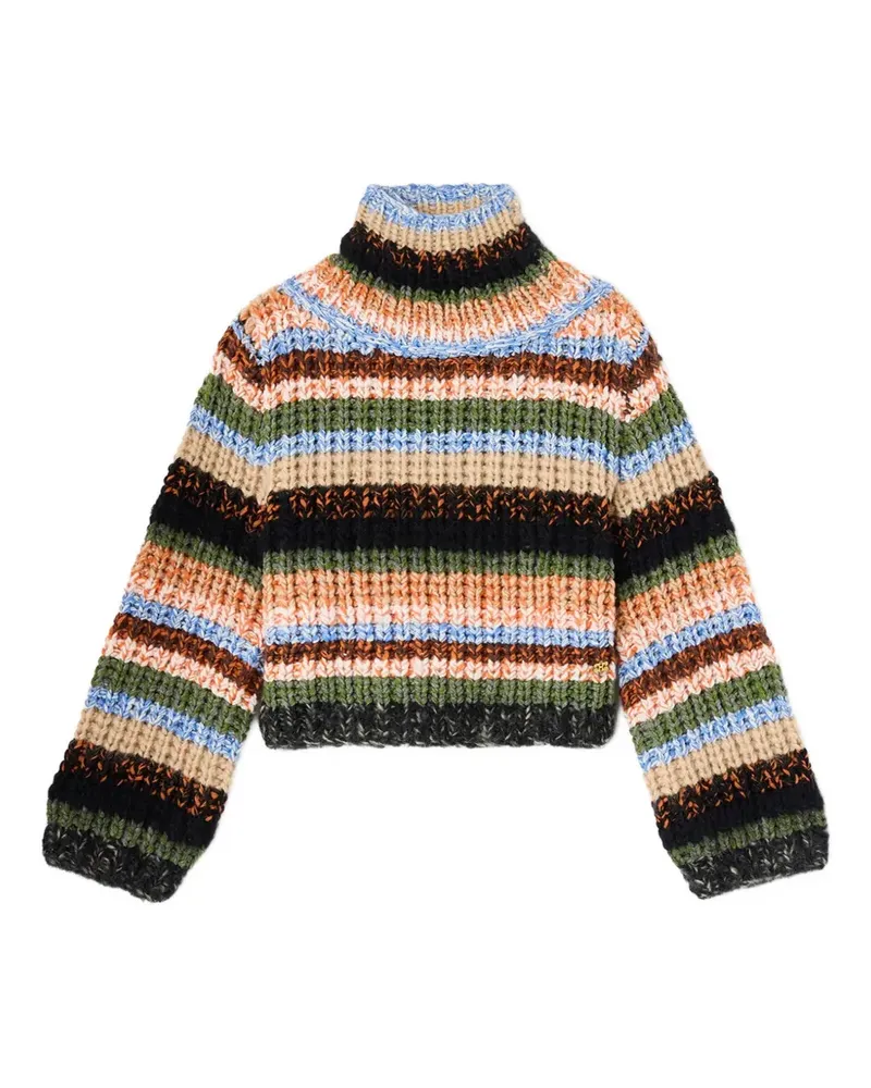 Ganni Gestreifter Pullover - Nude Nude