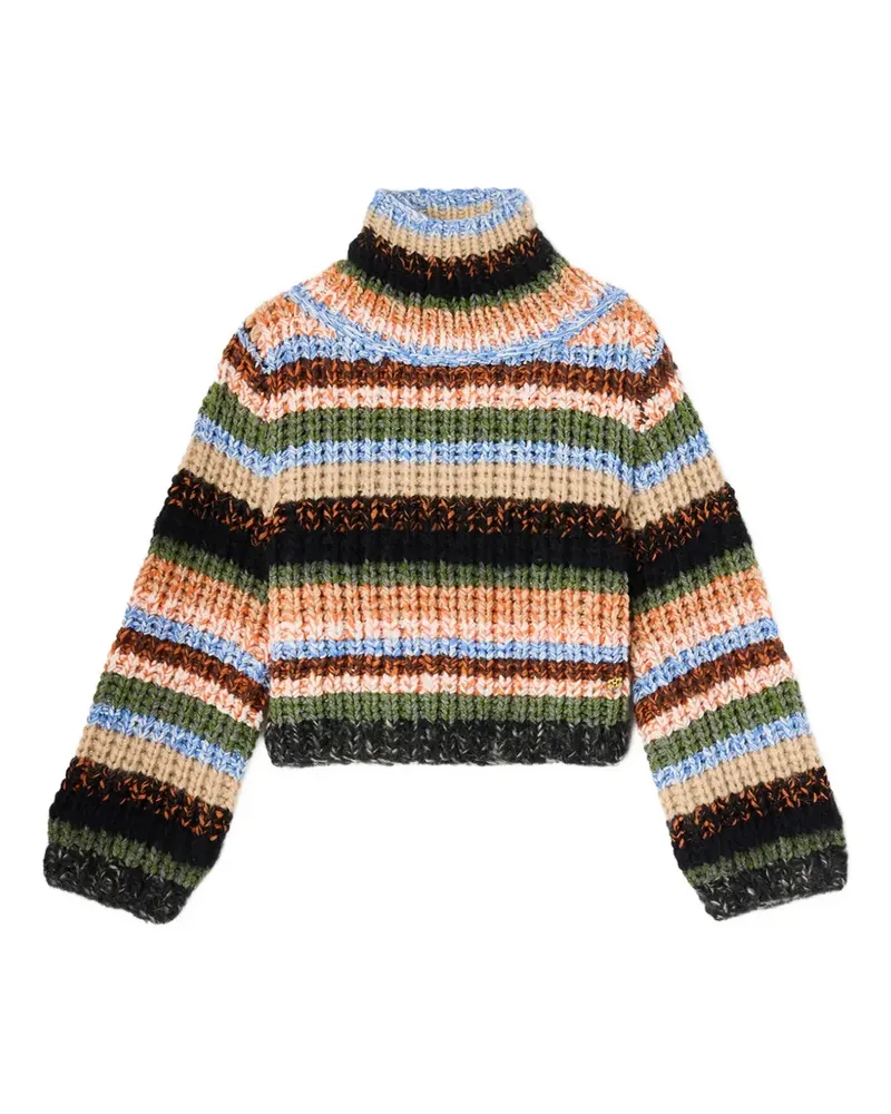 Ganni Gestreifter Pullover - Nude Nude