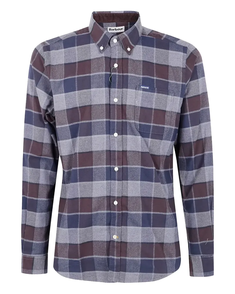 Barbour Kariertes Hemd mit Knöpfen - Blau Blau