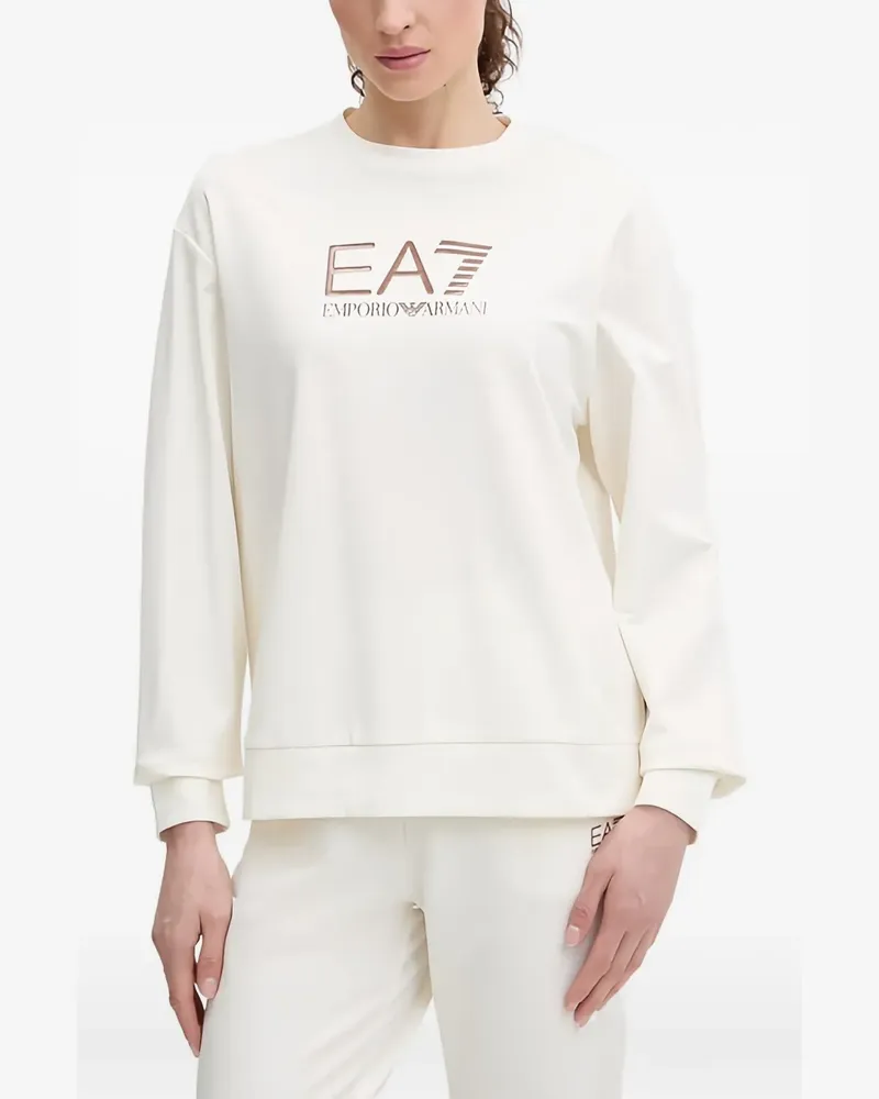 EA7 logo-print tracksuit - Weiß Weiß