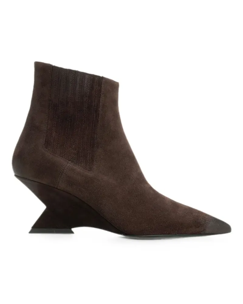 ATTICO Cheope pointed-toe ankle boots - Braun Braun