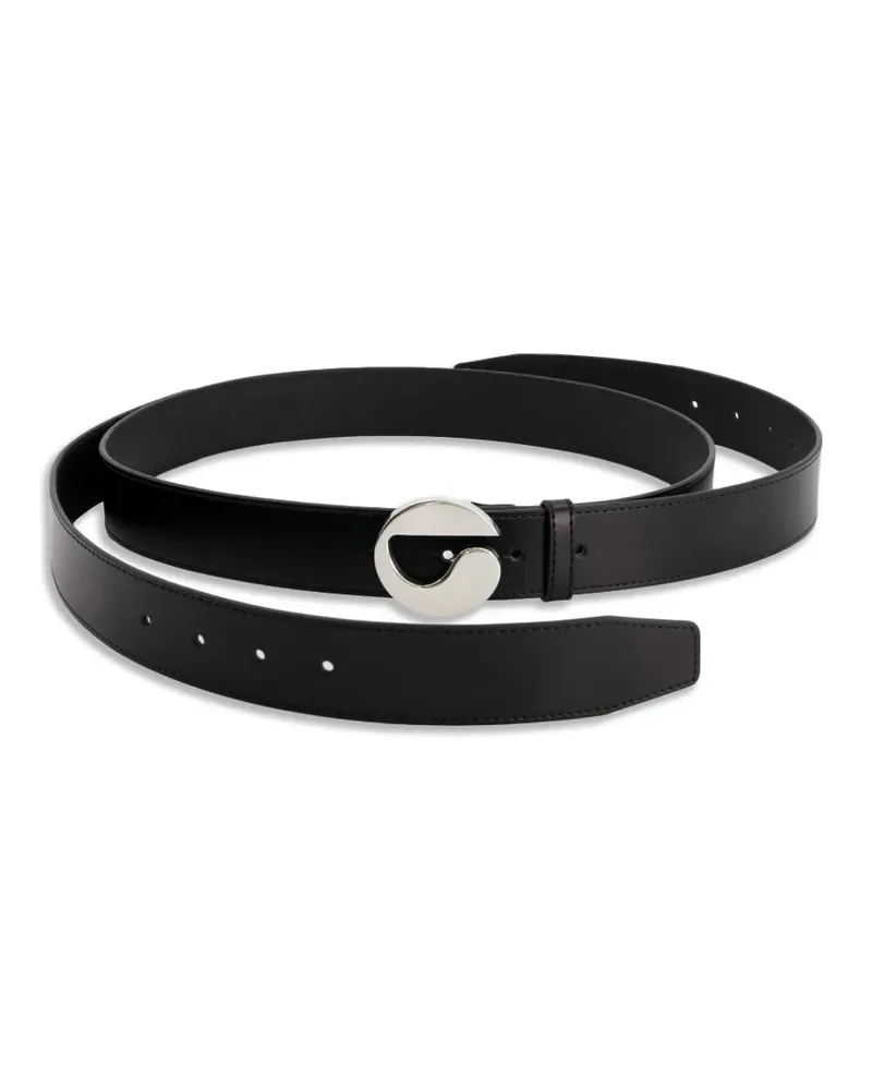 COPERNI Infinity logo-buckle leather belt - Schwarz Schwarz