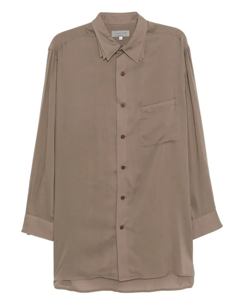Yohji Yamamoto Hemd im Layering-Look - Braun Braun