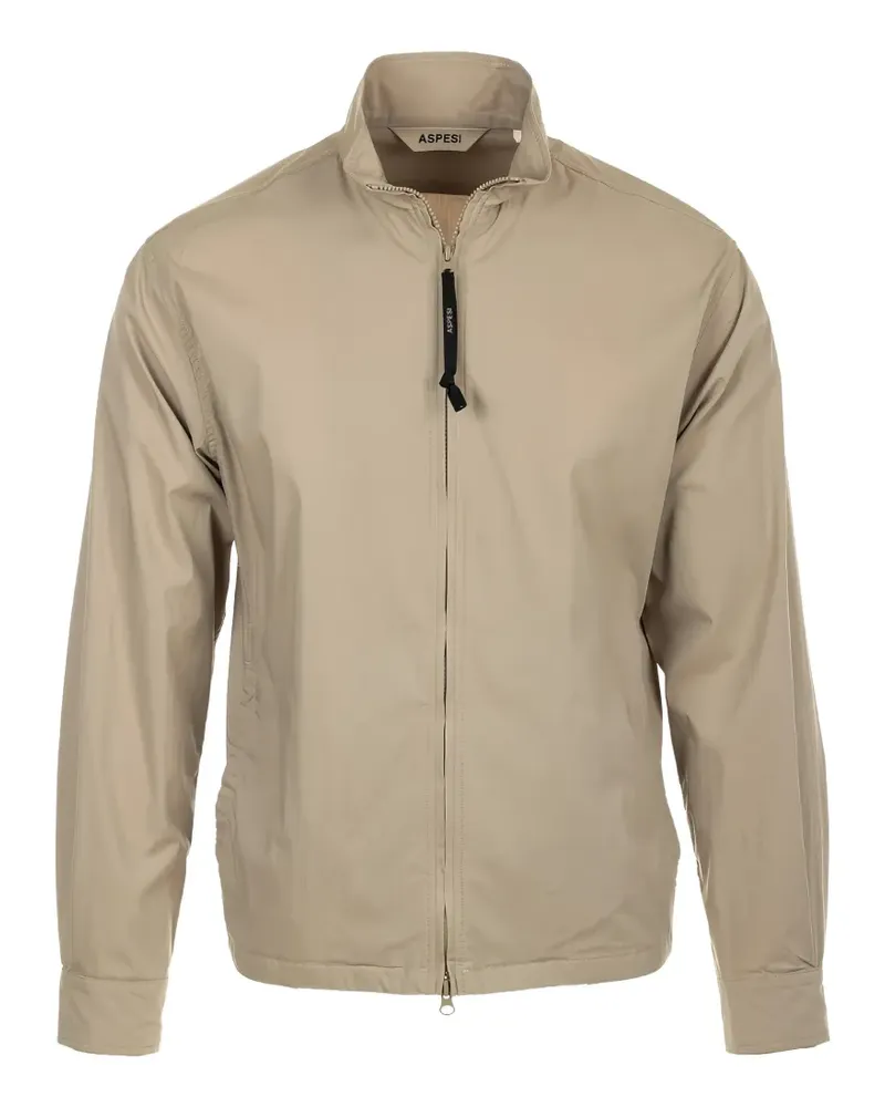 ASPESI Kong high-neck zip-up jacket - Nude Nude