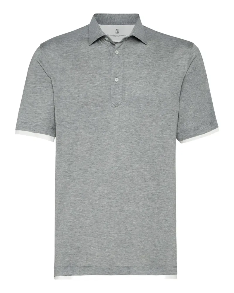 Brunello Cucinelli Poloshirt mit kurzen Ärmeln - Grau Grau