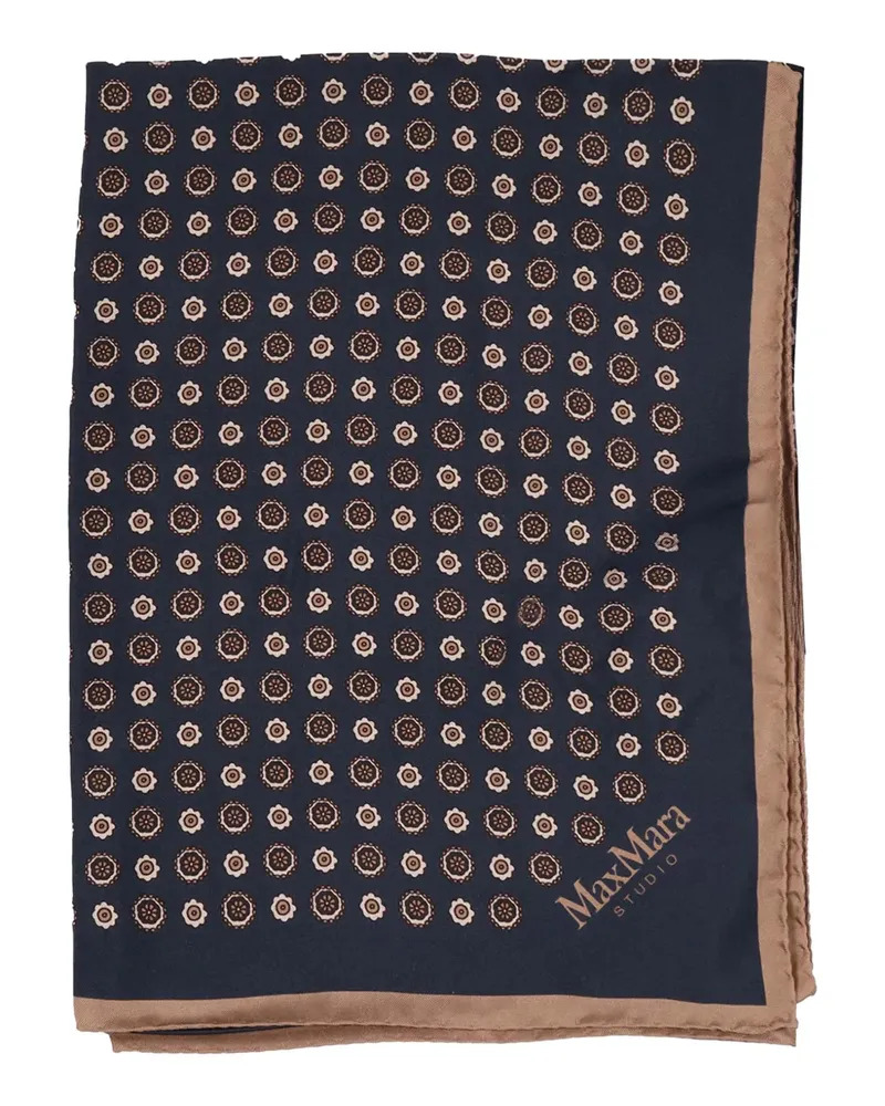 Max Mara Lontra scarf - Blau Blau