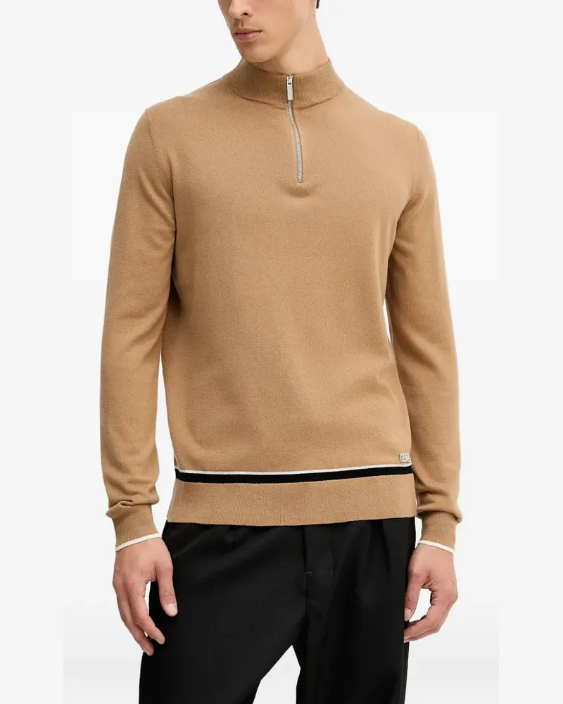 Karl Lagerfeld Pullover mit Reißverschluss - Nude Nude