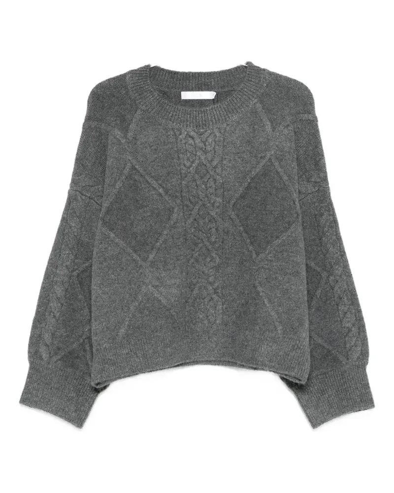 IRO Pullover mit Zopfmuster - Grau Grau