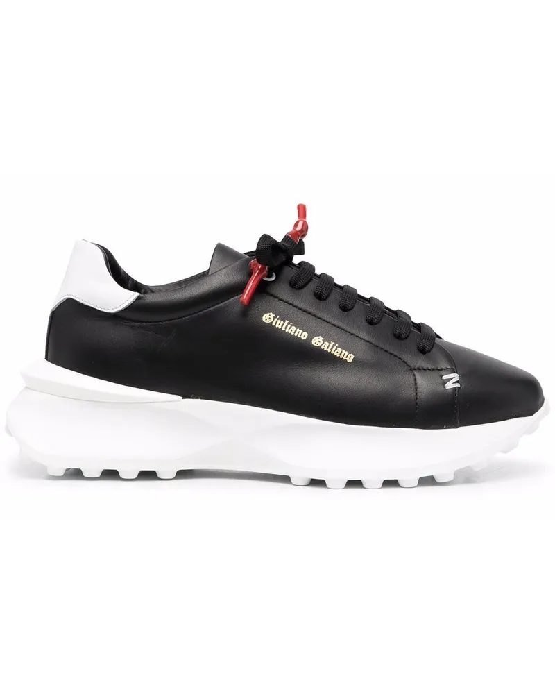 Giuliano Galiano Sneakers mit Logo-Print - Schwarz Schwarz