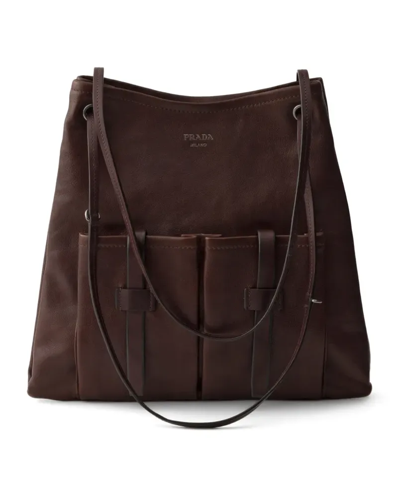 Prada Route large leather bag - Braun Braun