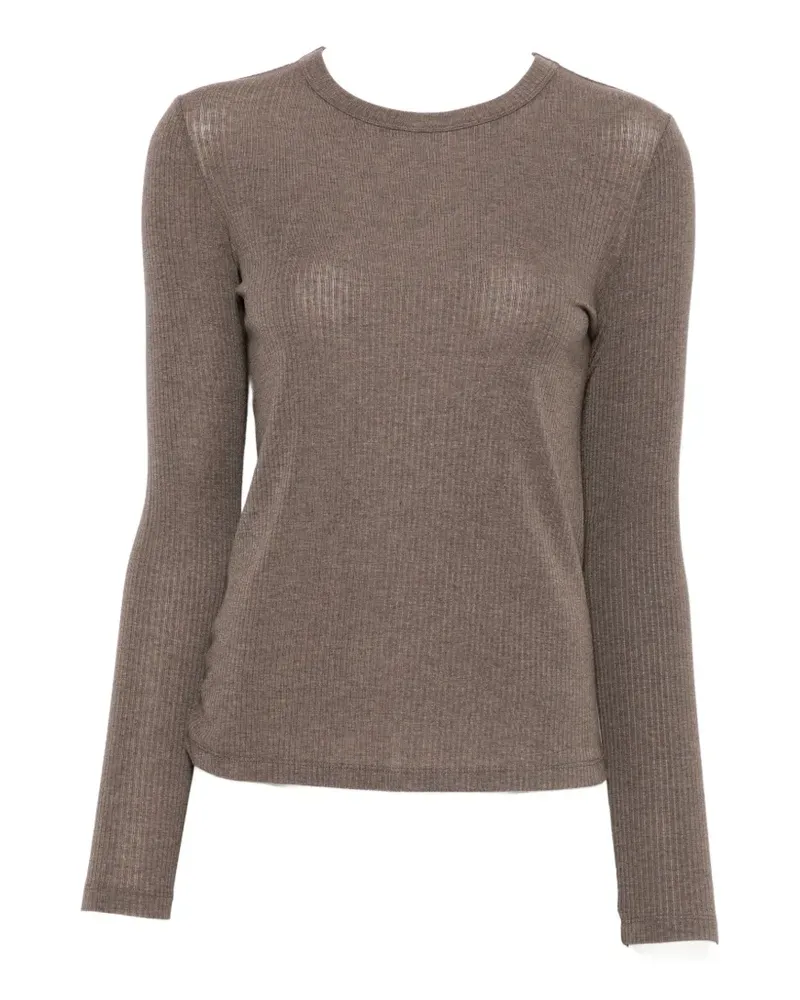Max Mara Salmone long-sleeve T-shirt - Braun Braun