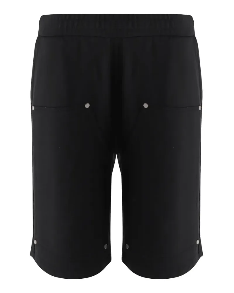 44 LABEL GROUP Casual studded-pocket cotton shorts - Schwarz Schwarz