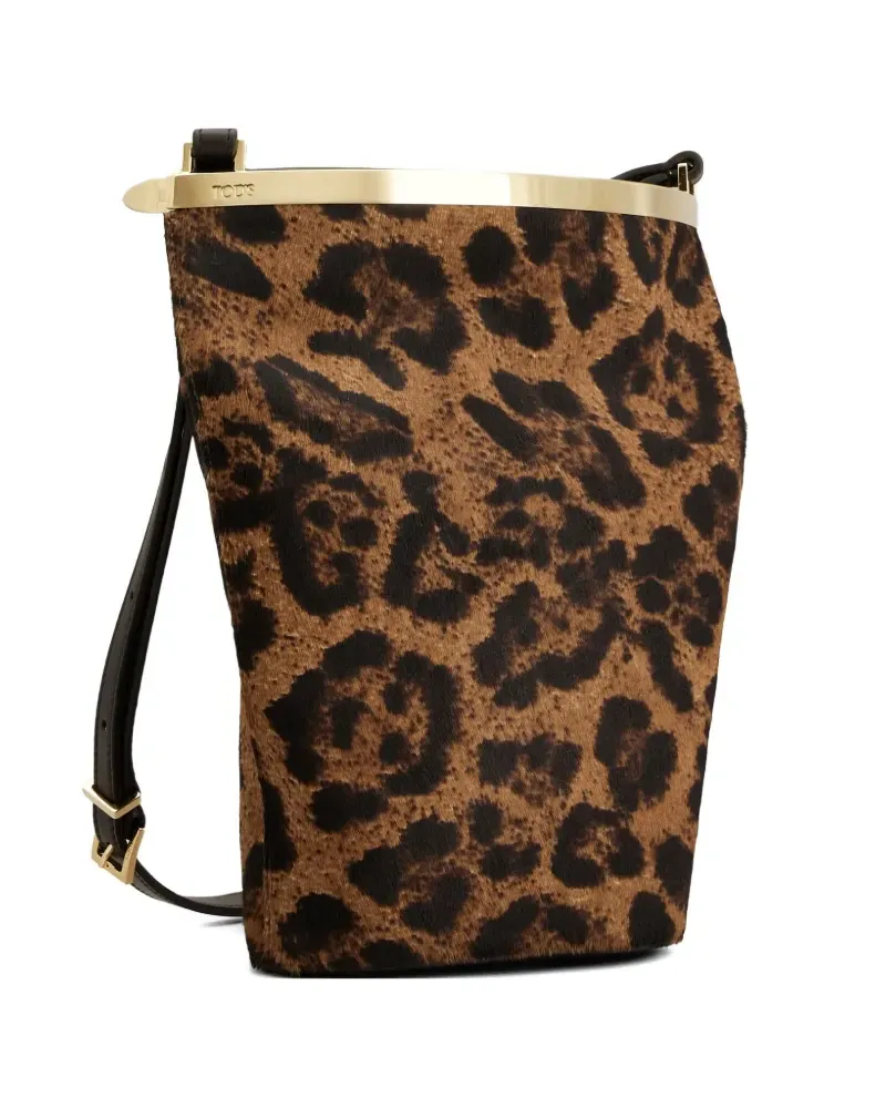 TOD'S Beuteltasche mit Leoparden-Print - Braun Braun