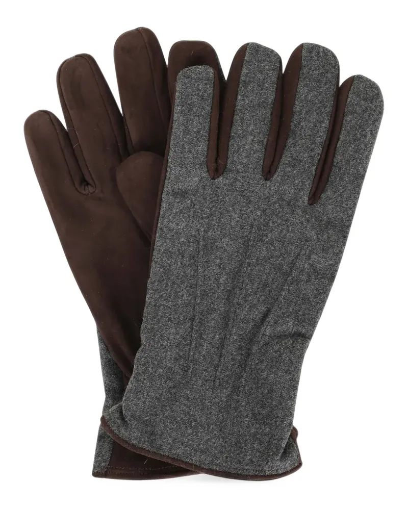 Gran Sasso panelled elasticated gloves - Grau Grau