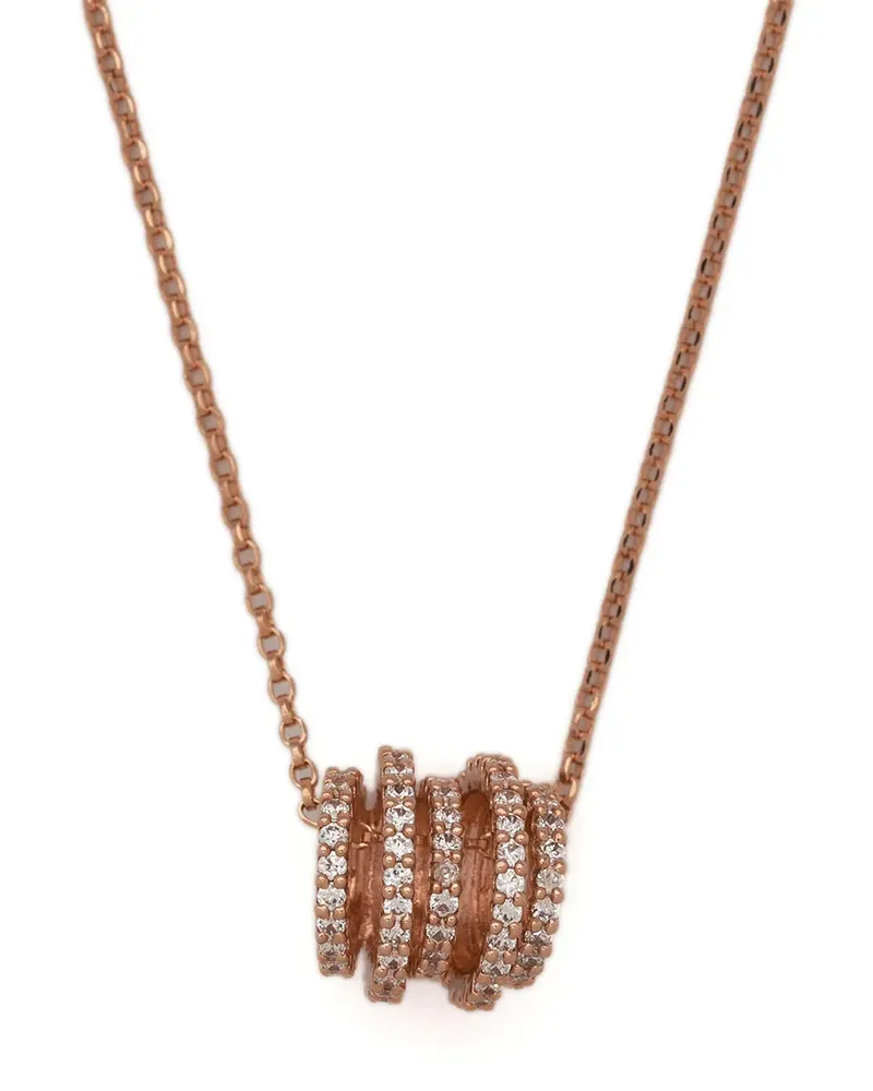 APM Monaco Halskette mit Ringanhängern - Rosa Rosa