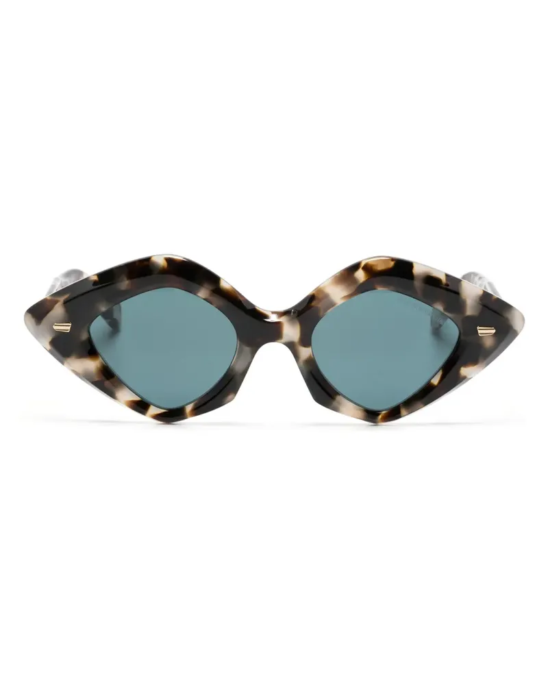 Cutler and Gross Oversized-Sonnenbrille in Schildpattoptik - Grau Grau