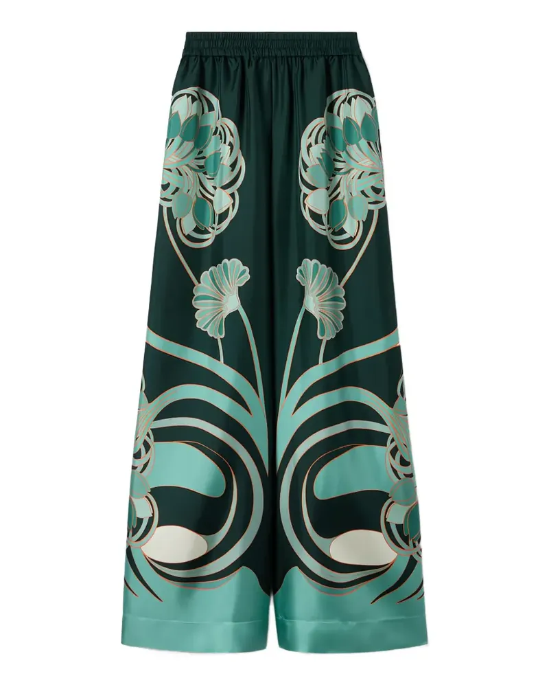 La DoubleJ floral-print palazzo pants - Grün Grün