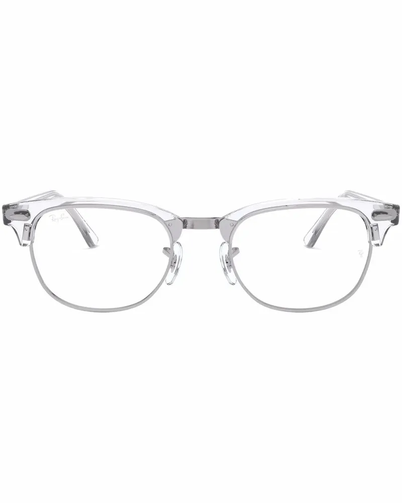 Ray Ban Transparente Clubmaster Brille - Weiß Weiß