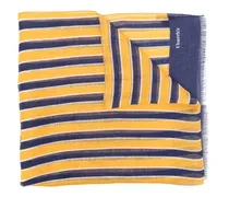 Gestreifter Leinenschal - Blau