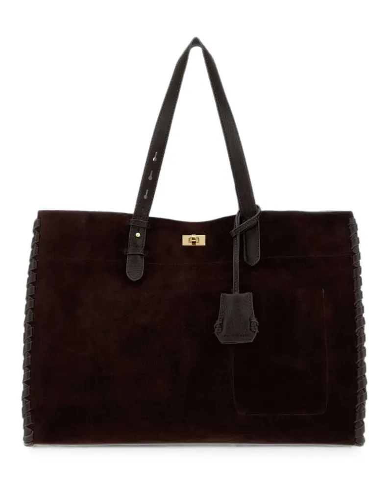 Anya Hindmarch Mortimer Tote Bag mit Ziernähten - Braun Braun