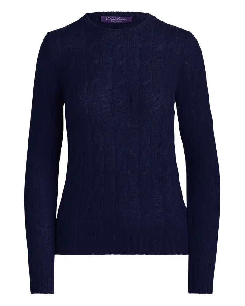Ralph Lauren Kaschmirpullover mit Zopfmuster - Blau Blau