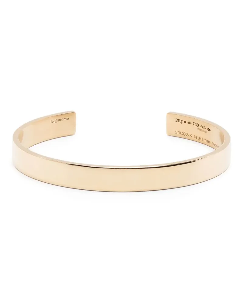 Le Gramme 18kt Gelbgoldarmspange mit Diamanten Gold