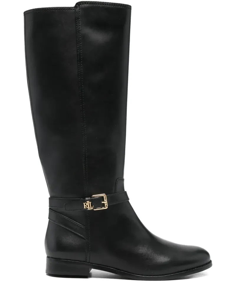 Ralph Lauren Brooke II buckle tall boots - Schwarz Schwarz