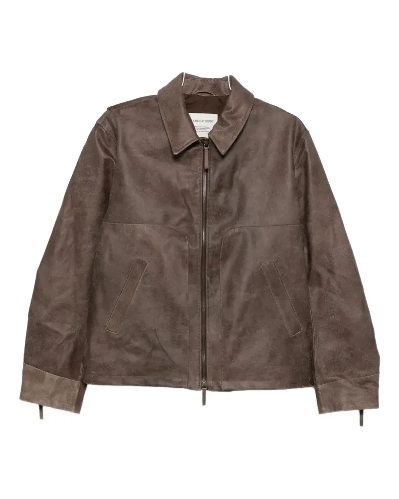 A Kind Of Guise Nandi leather jacket - Braun Braun