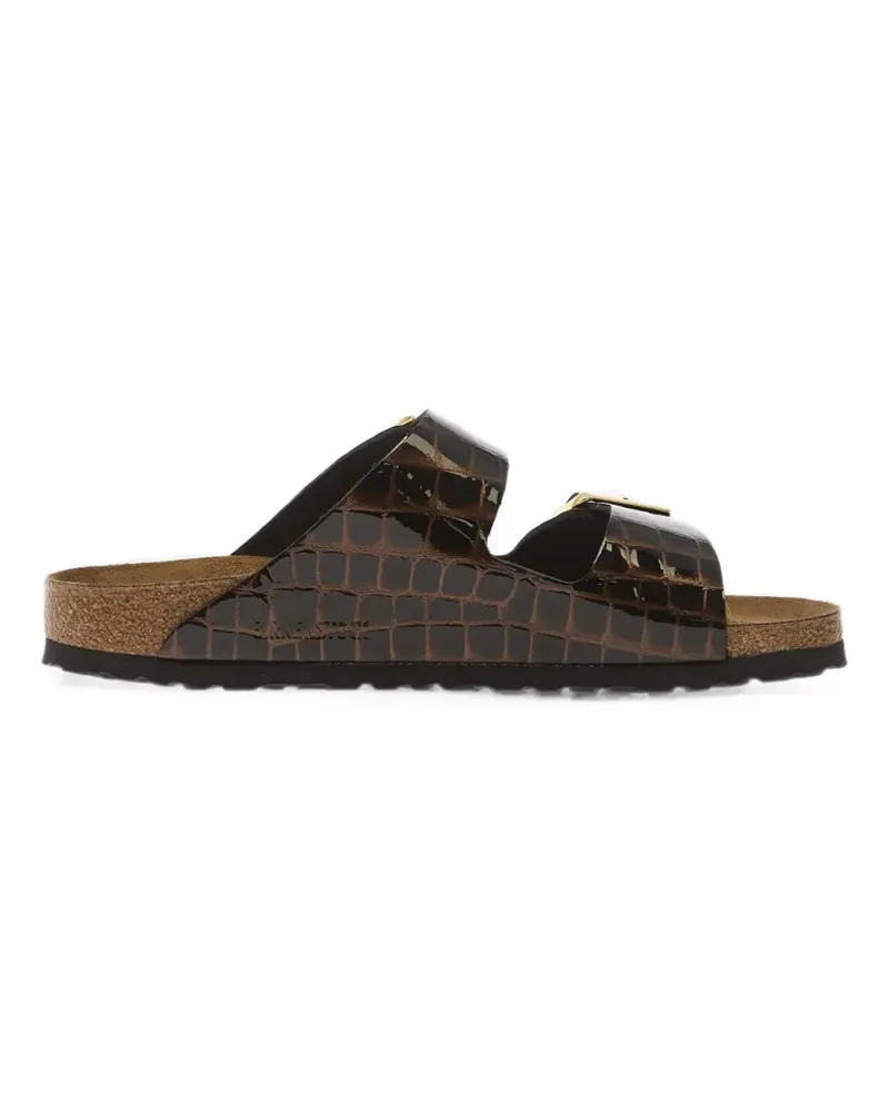 Birkenstock Arizona croc-effect leather sandals - Braun Braun