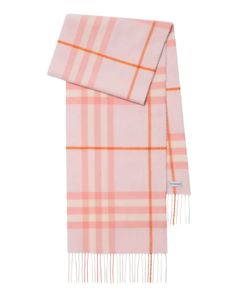 Burberry Karierter Schal aus Kaschmir - Rosa Rosa