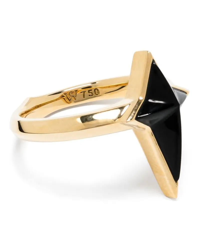 Stephen Webster 18kt New Cross Gelbgoldring mit Onyx Gold