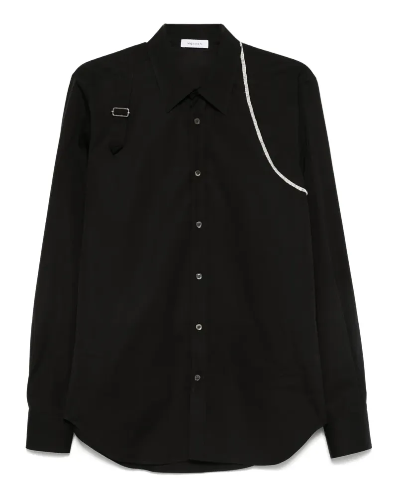Alexander McQueen Hemd mit Riemendetail - Schwarz Schwarz