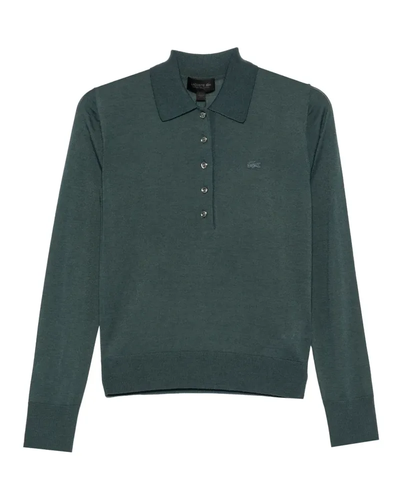 Lacoste logo-patch button-up polo top - Grün Grün