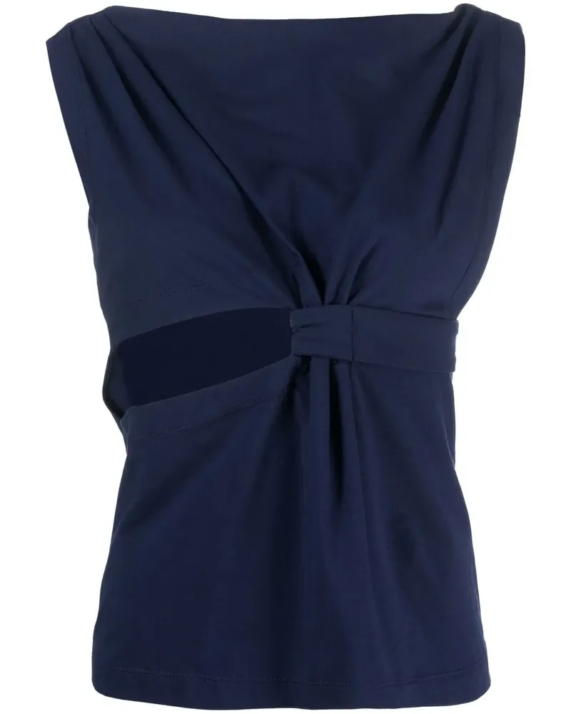 Alberta Ferretti Bluse mit Cut-Out - Blau Blau