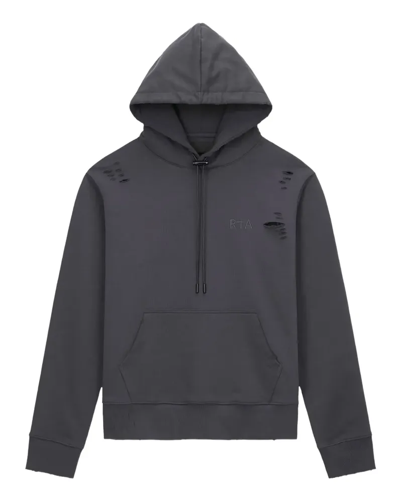 RTA Hoodie im Distressed-Look - Grau Grau