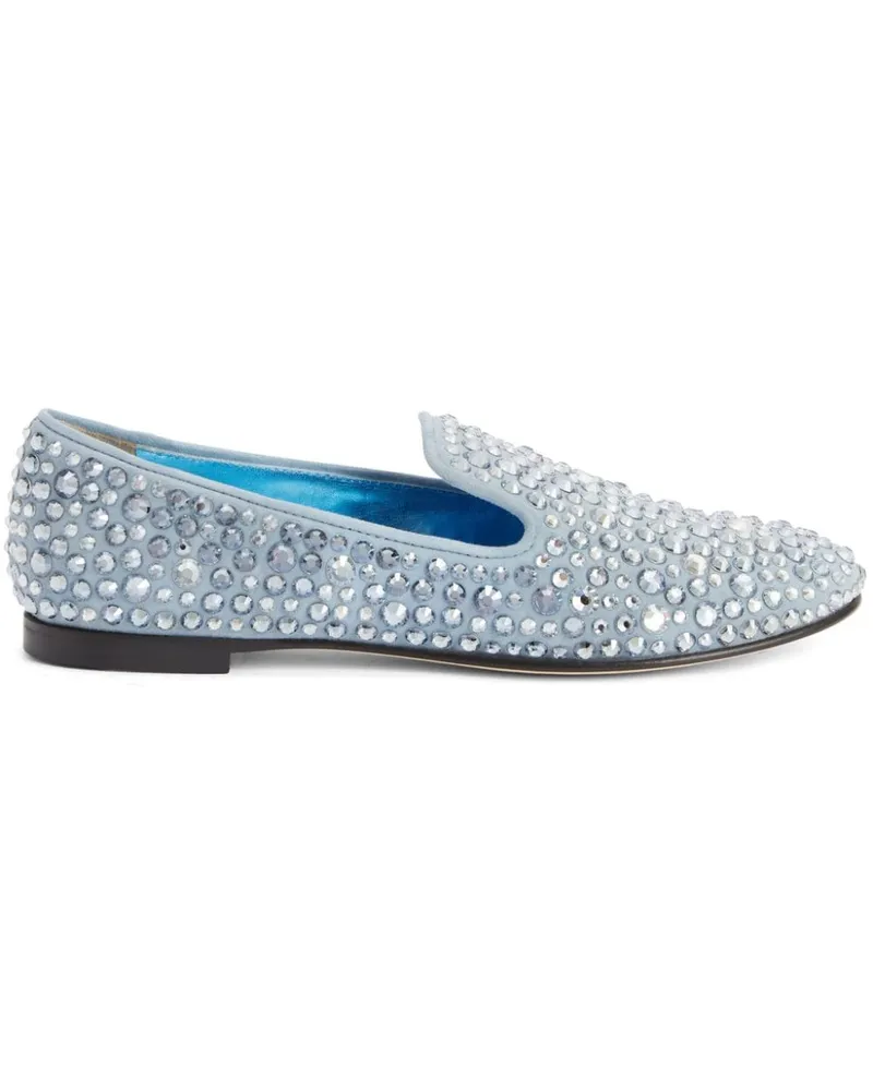 Giuseppe Zanotti Evangeline Loafer mit Strass Blau