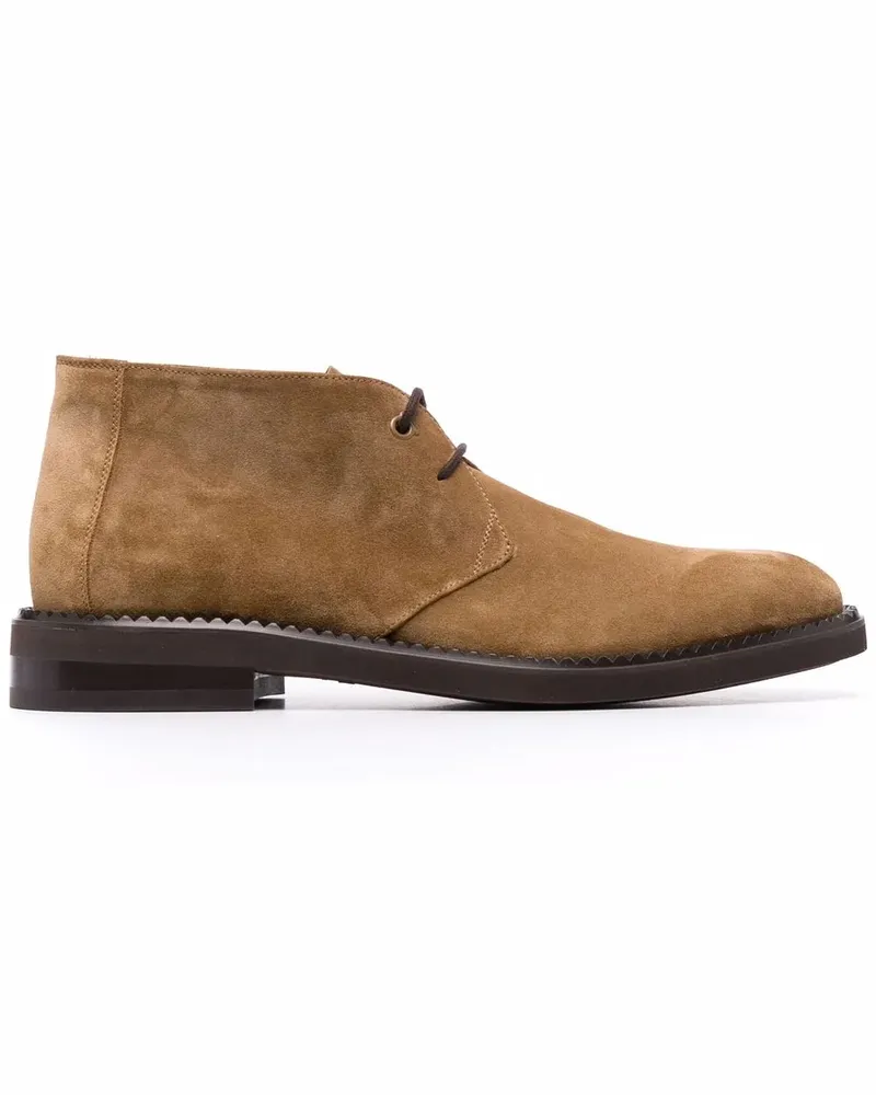 Ferragamo Flache Schnürstiefel - Braun Braun