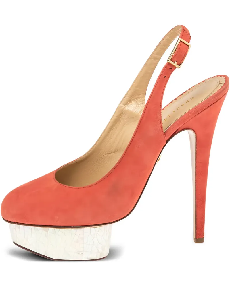 Charlotte Olympia 2024 Dolly Pumps 150mm - Orange Orange