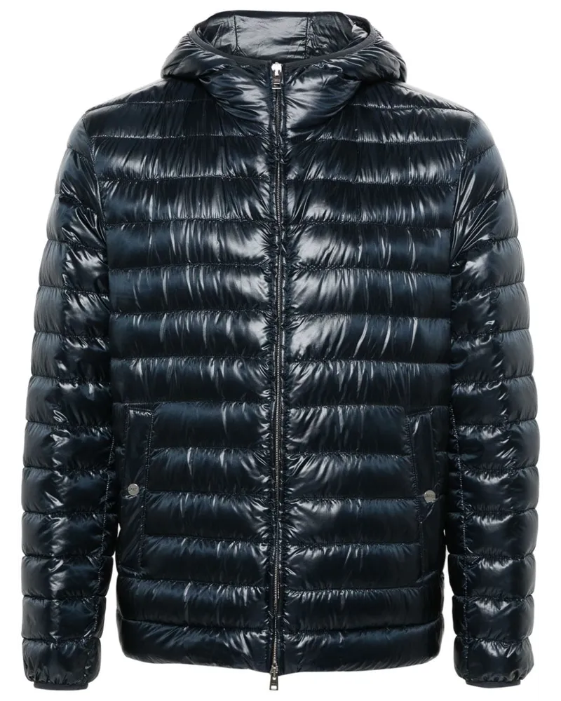Herno Gefütterte Jacke mit gravierten Logo-Knöpfen - Blau Blau