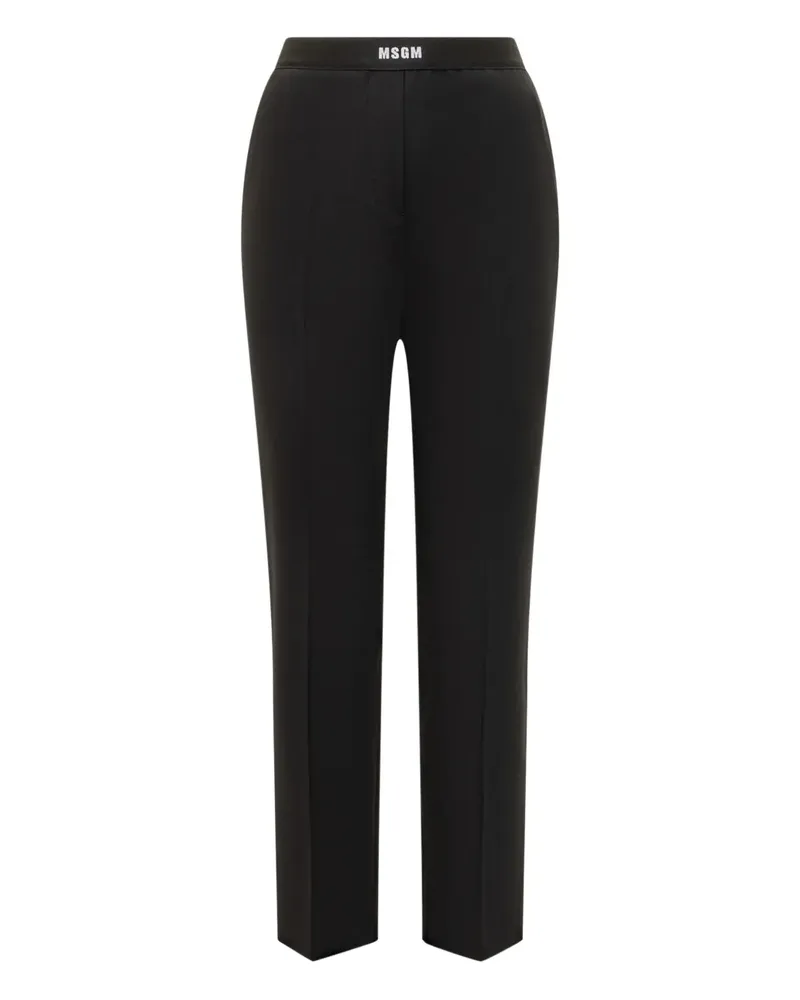 MSGM Hose mit Logo-Bund - Schwarz Schwarz