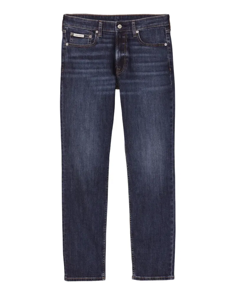 Calvin Klein Five-Pocket-Jeans mit Logo-Patch - Blau Blau