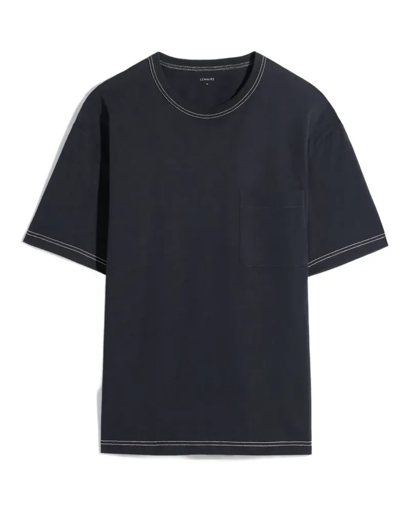 Christophe Lemaire T-Shirt mit Brusttasche - Schwarz Schwarz