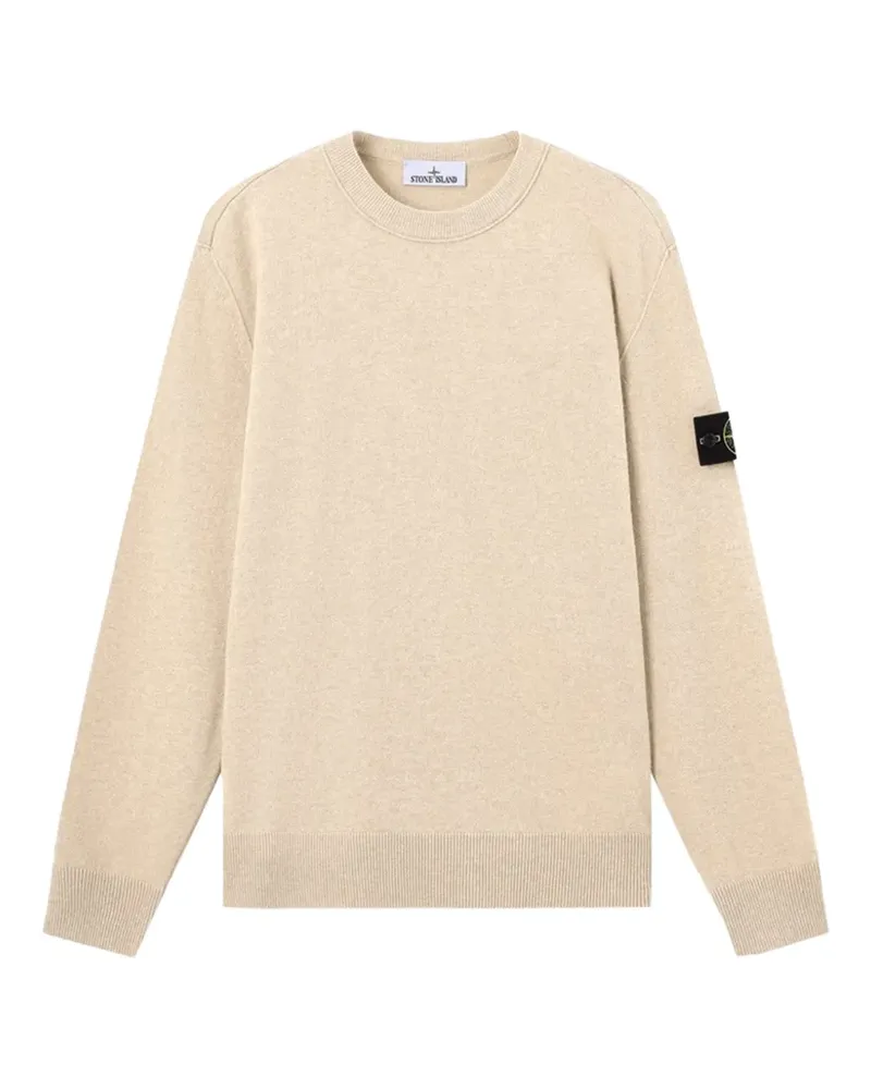 Stone Island 5100021 light RWS Geelong wool loose-fit crewneck jumper with ribbed trims - Nude Nude